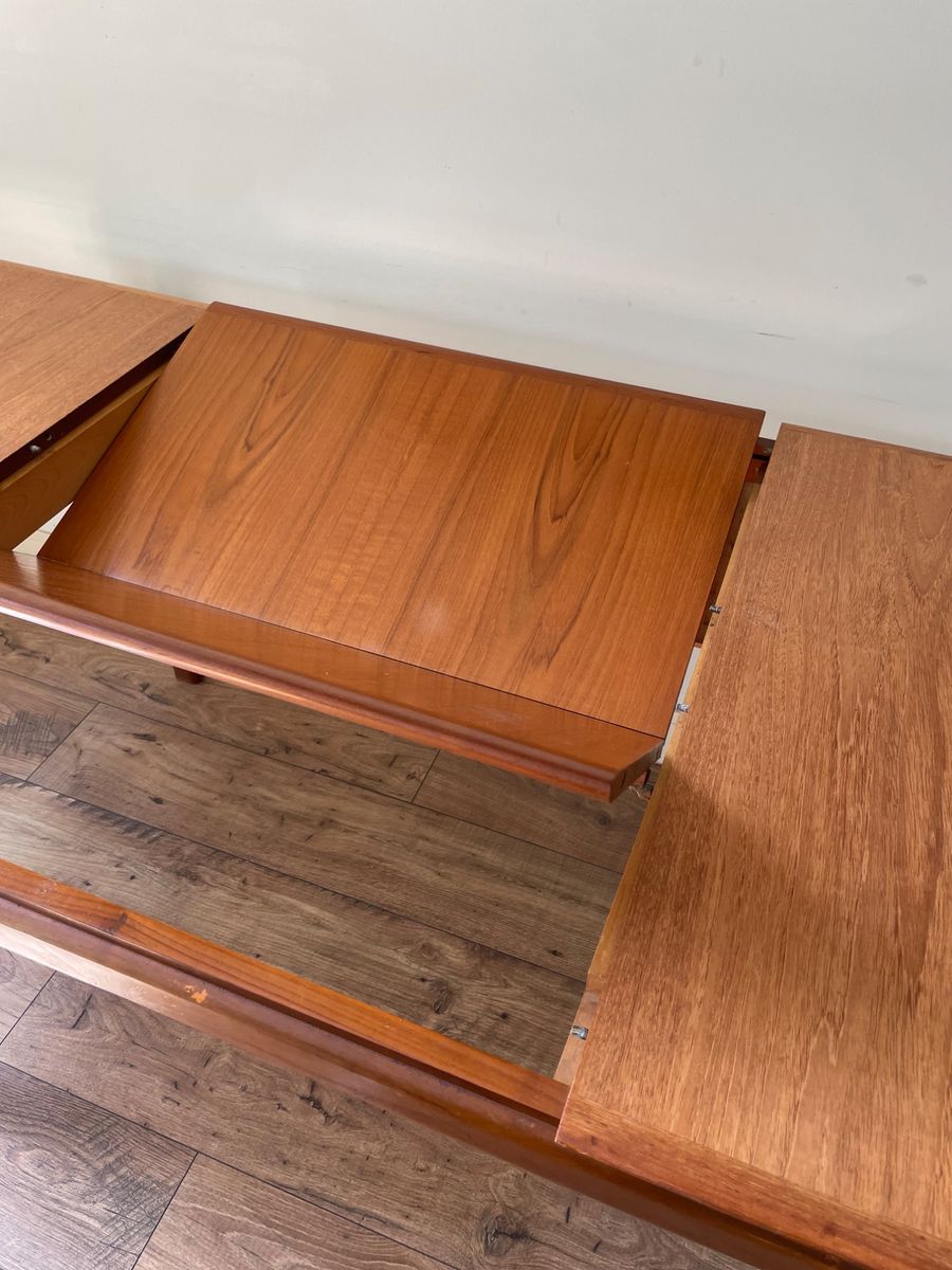 Eettafel | Teak | Jaren 60 | Verlengbaar image 5