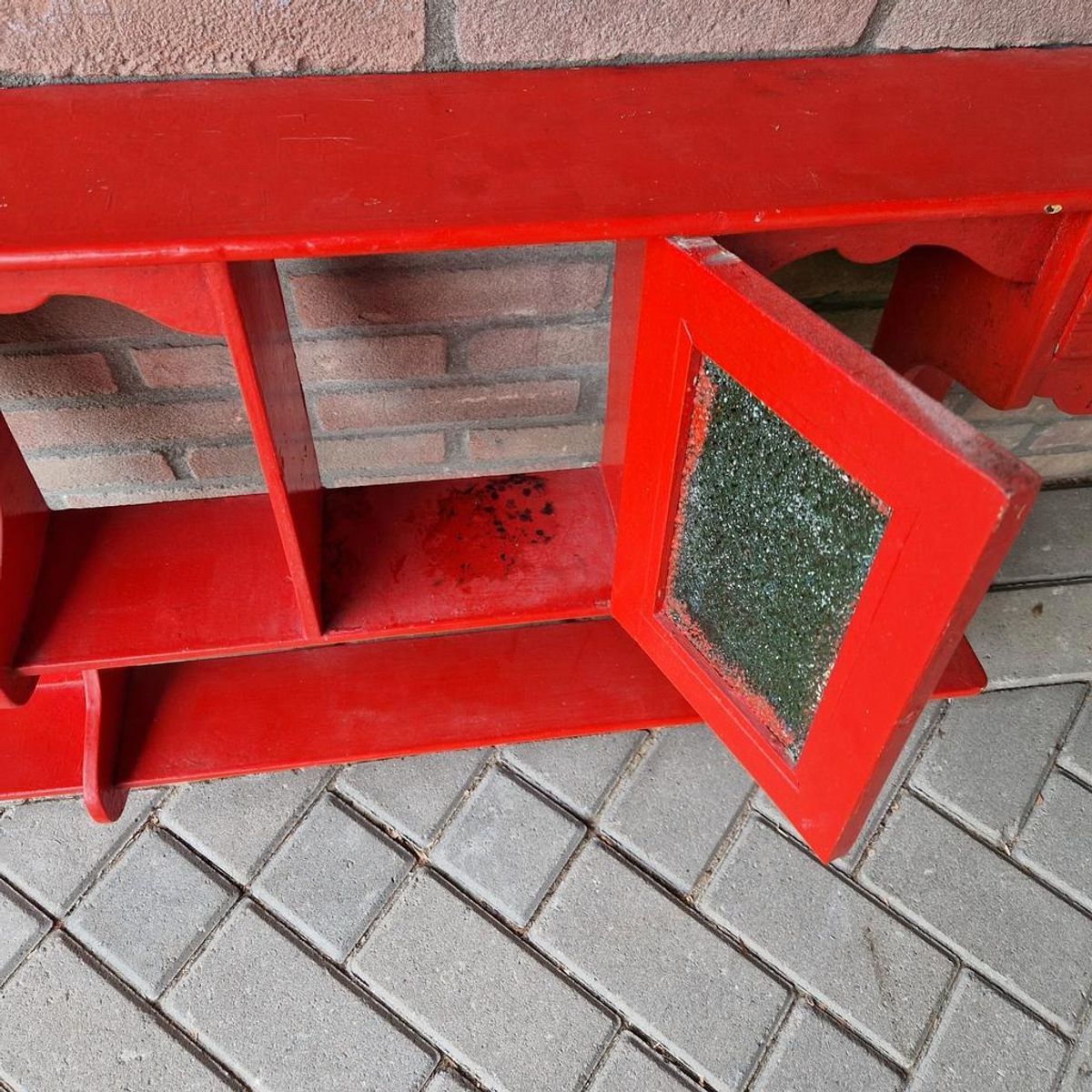 Antiek Keukenrek Houten Wandrek image 5