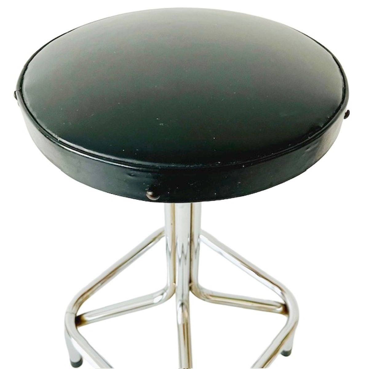 Vintage Buisframe Kruk Chroom Zwart image 5