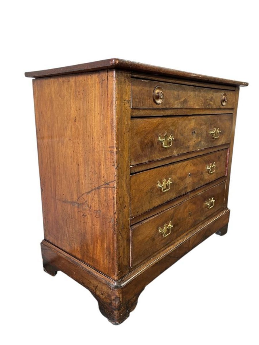 Vintage Houten Ladekast / Commode Met 'gouden' Handgrepen image 5