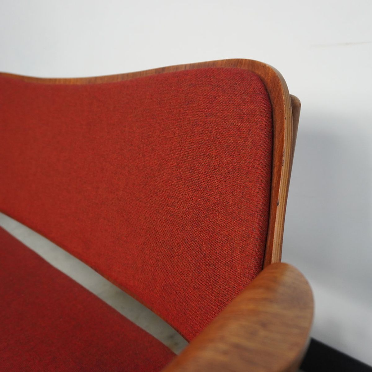 Rare Teak And Oak Bench By Arne Hovmand-olsen For Bramin Denmark, 1950s image 6
