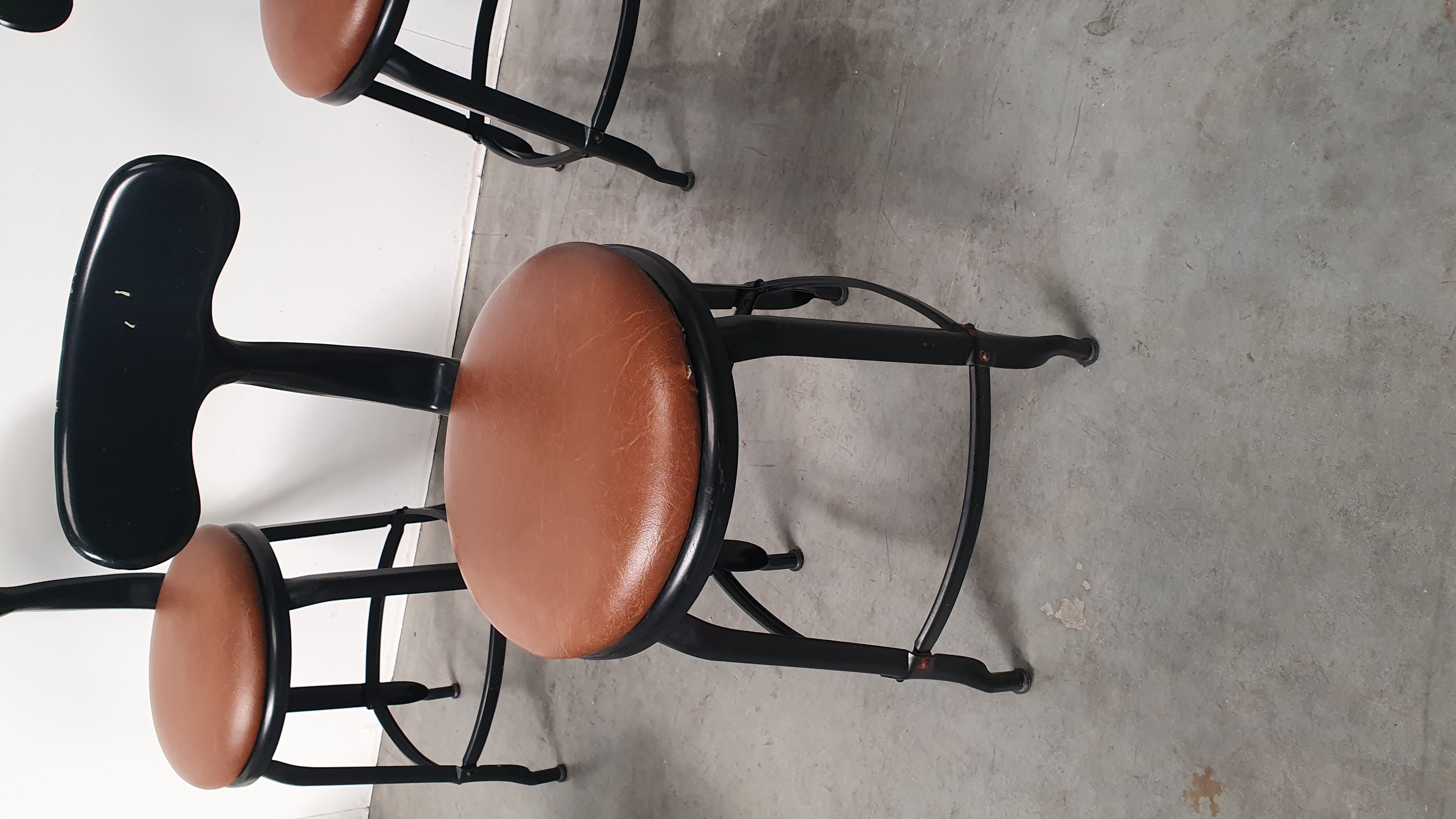 6x Chaise Nicolle Franse Industriële Metalen Design Stoelen image 7