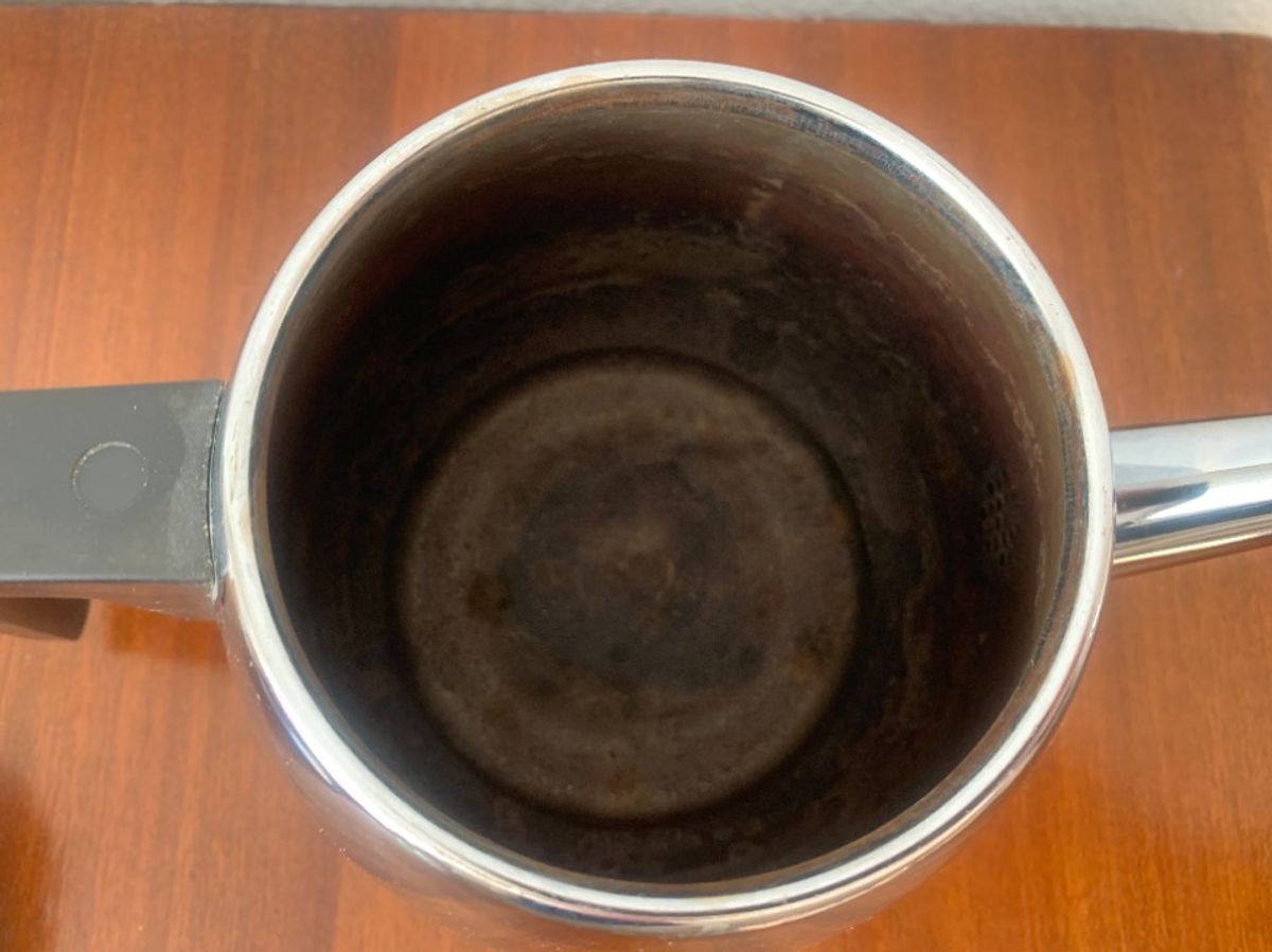 Vintage Nederlandse Dubbelwandige Chromen Theepot Gemaakt Door Bredemeijer In De Jaren Zestig! image 2