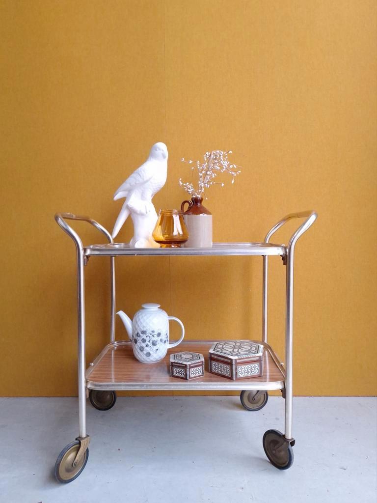 Vintage Barcart, Serveerwagen, Trolley, Dranken Tafeltje image 23