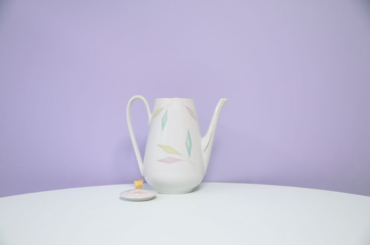 Witte Theepot Pastel Bloemen image 3