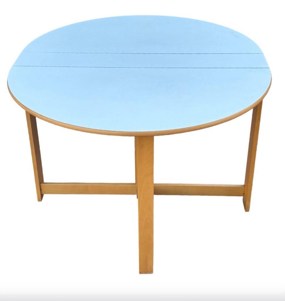 Vintage Ronde Scandinavische Opklapbare Eettafel Design image 3