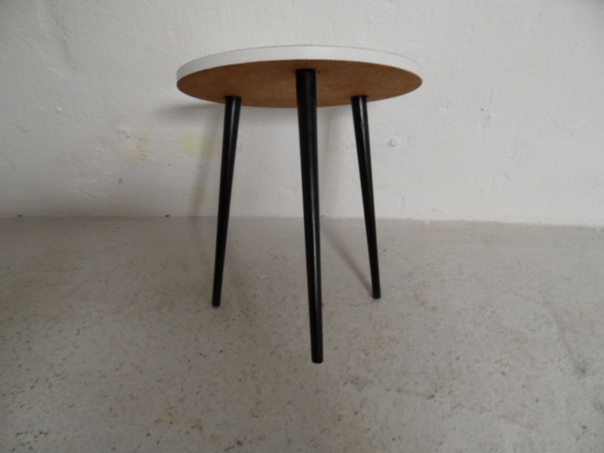 Vintage Bijzettafeltje Wit image 4
