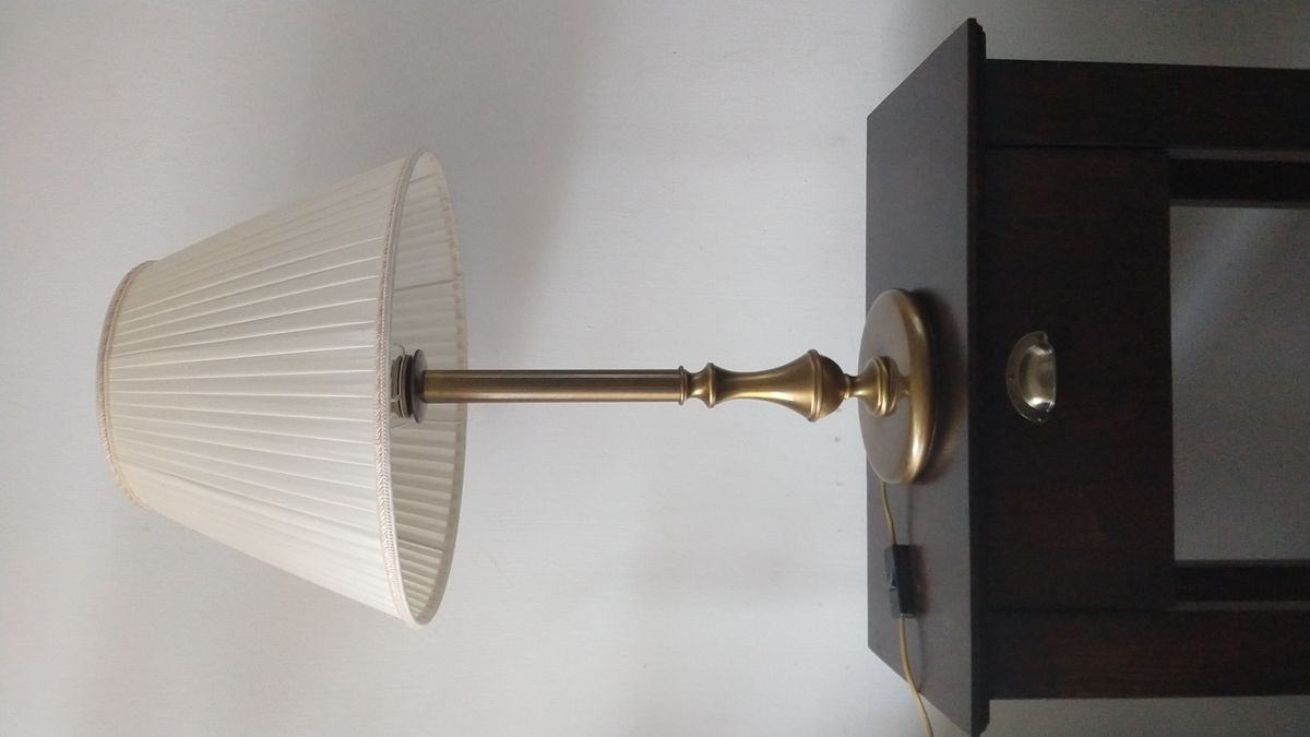 Vintage Klassieke Geborstelde Messing Tafellamp image 2