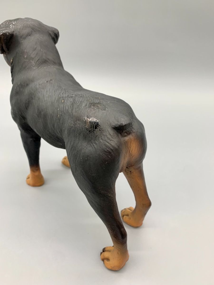Vintage Beeld Rottweiler Handbeschilderd Italië image 4