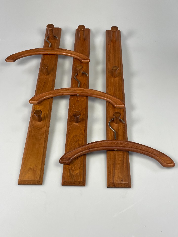 Vintage Teakhouten Wandkapstok Met Hangers, Aksel Kjersgaard Voor Odder Mobler, Denemarken 1960's image 12