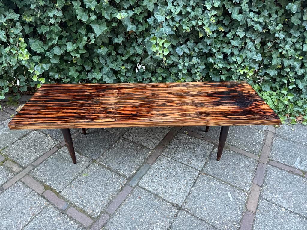 Macassar Ebbenhout Salontafel, Deens Design ‘50/‘60 Vintage image 11