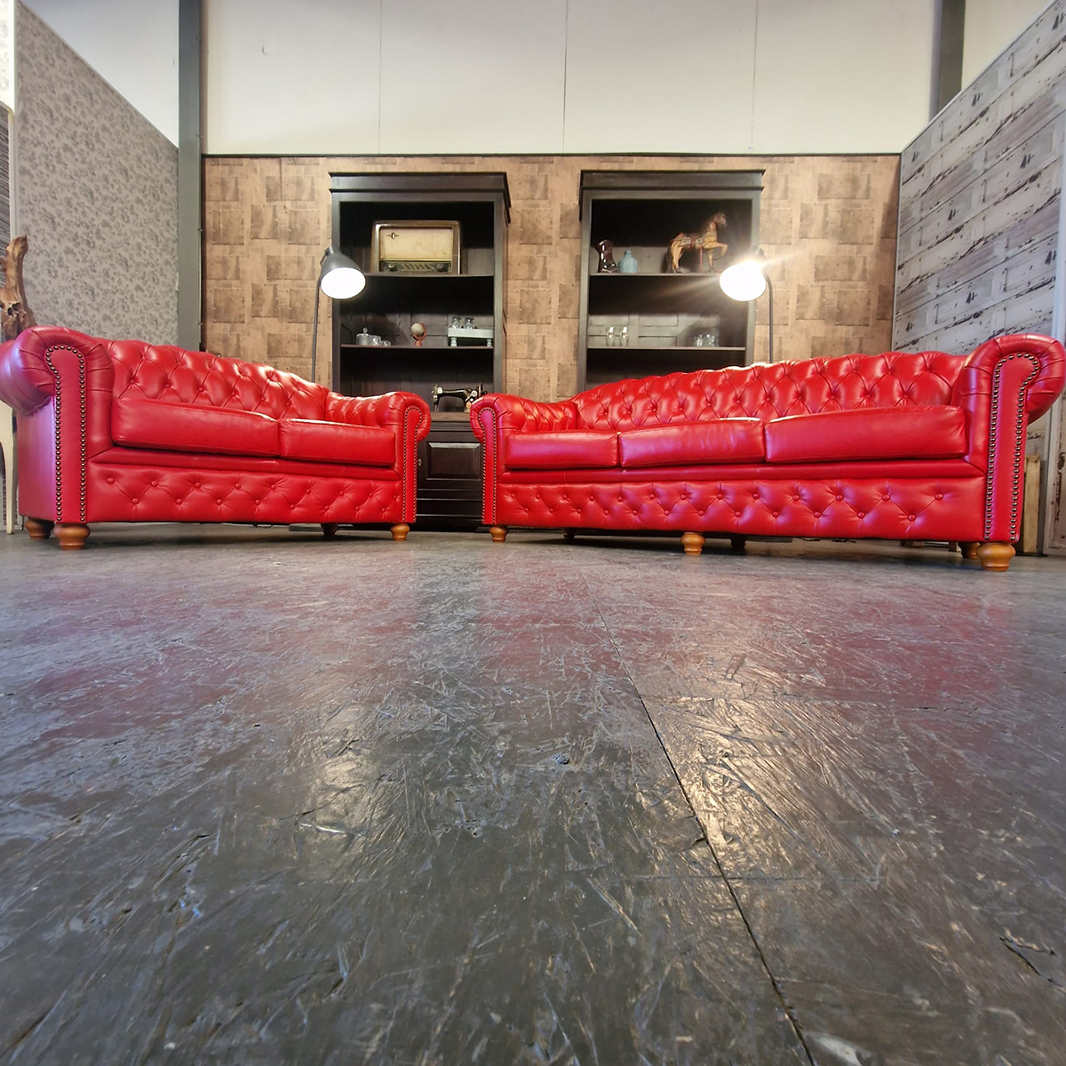 Chesterfield Melbourne Set 2 + 3 Zits - Rood image 6