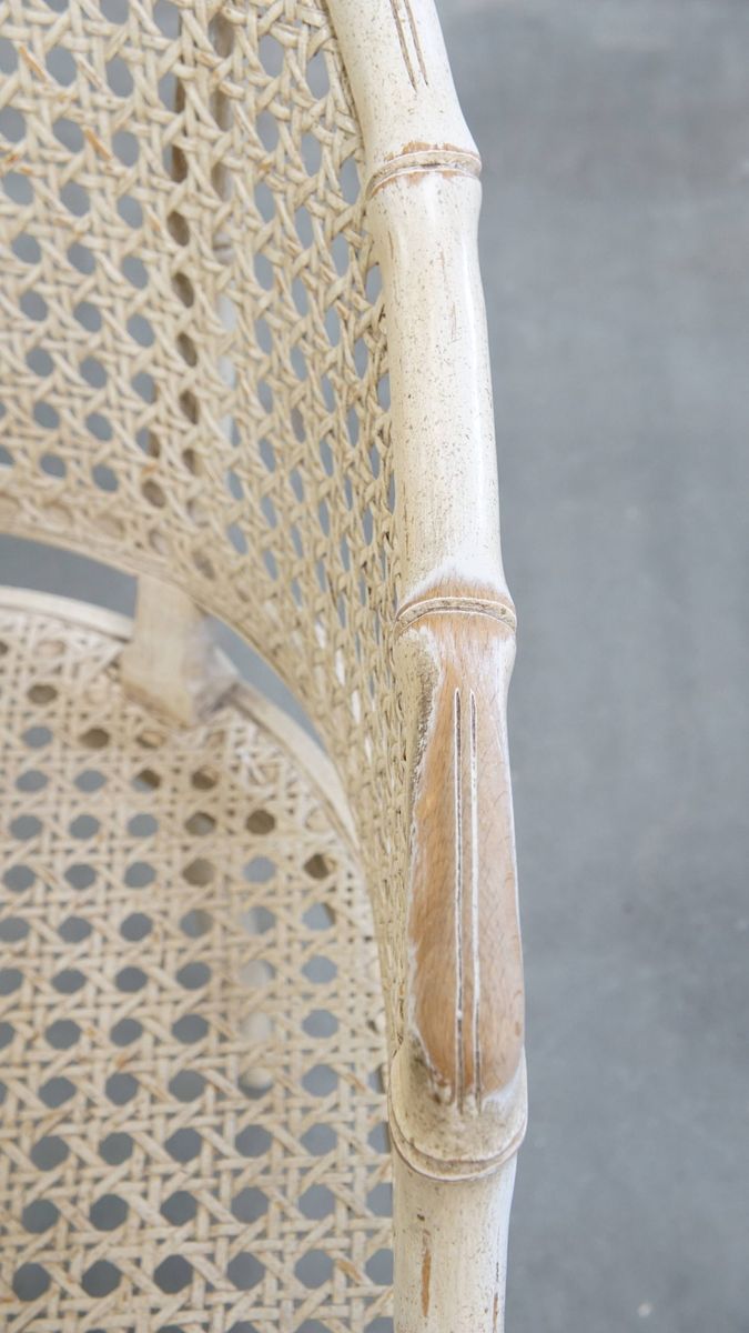 Gezellige Vintage Jaren 70 Design Stoel Van Jonathan Adler Gemaakt Van Riet En Bamboe image 8