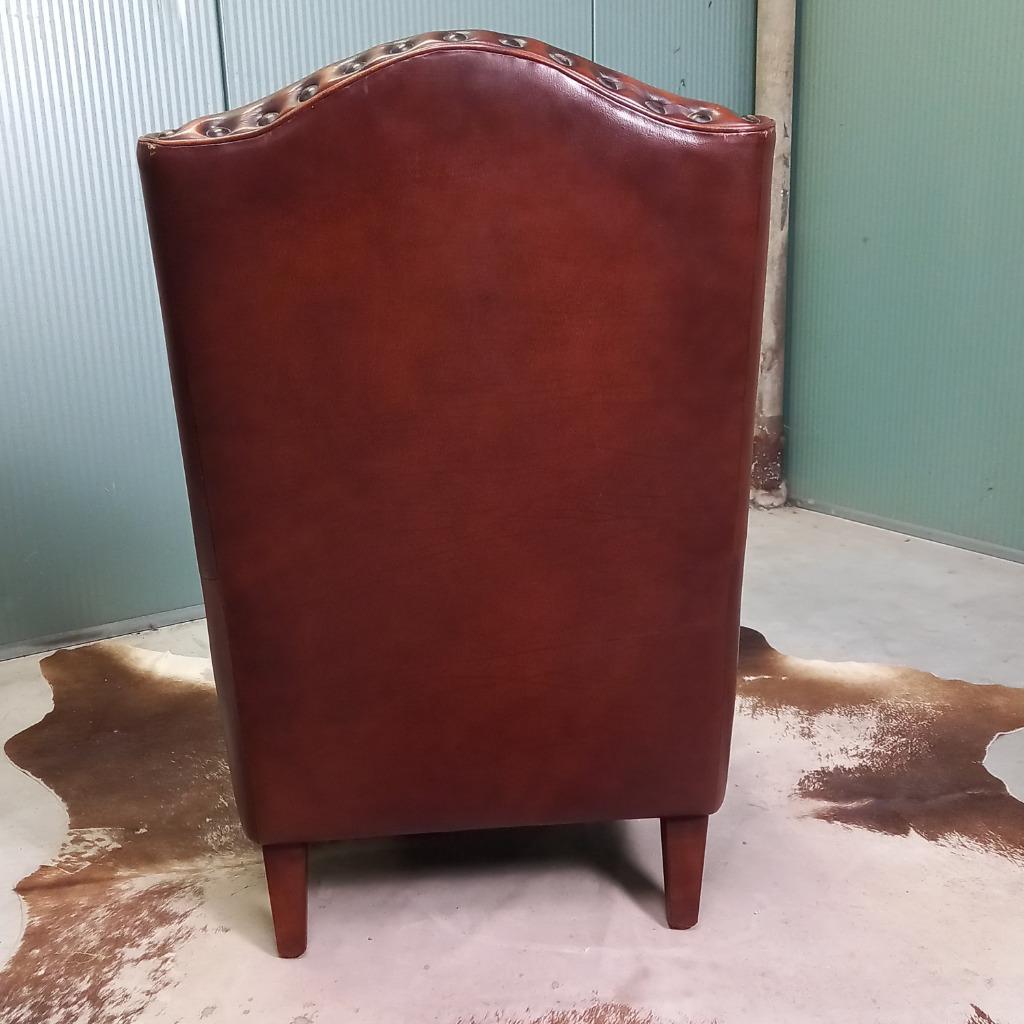 Bijzonder Stoere Vintage Bibliotheekfauteuil Met Studs image 5