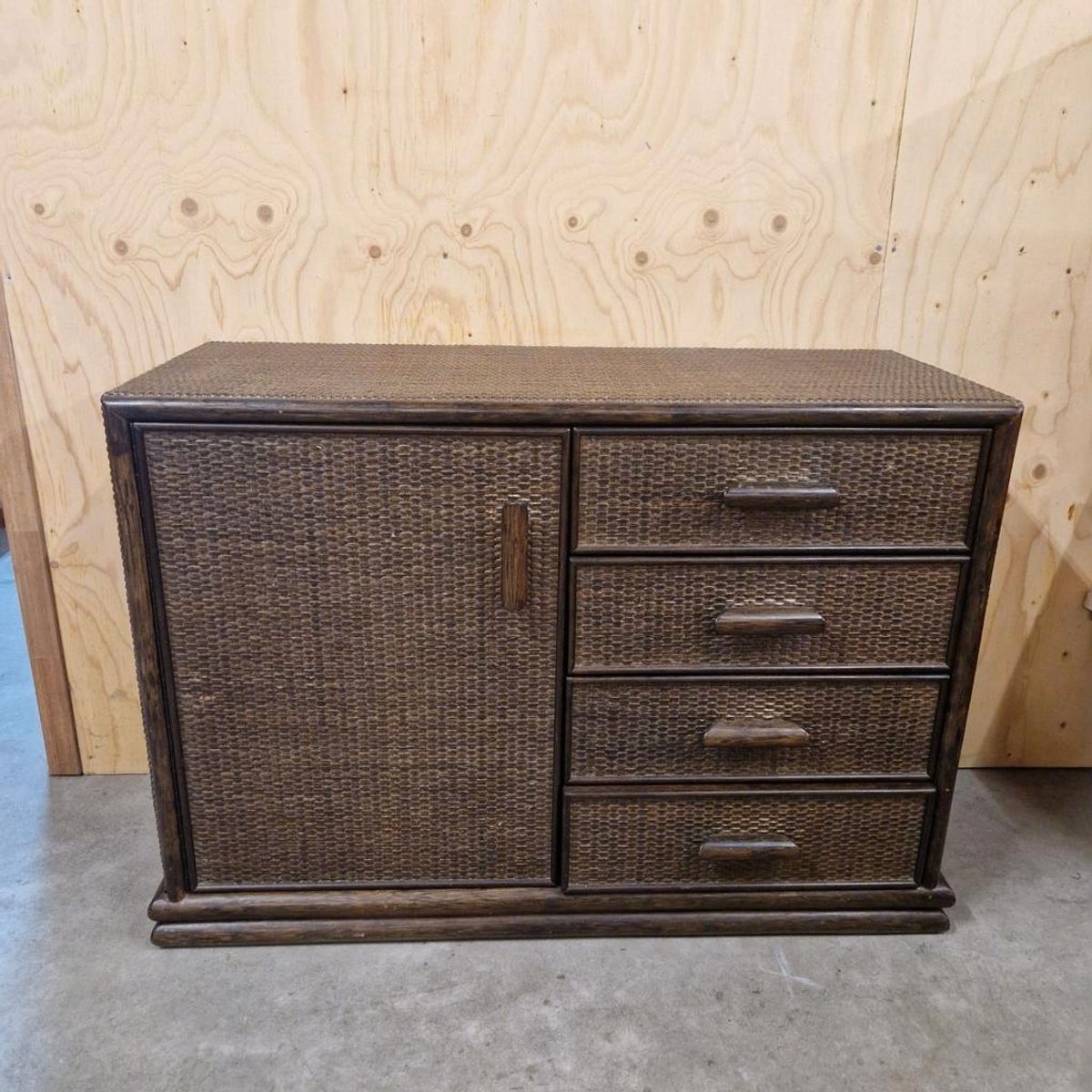Vintage Dressoir Lowboard Sideboard Ladekast Bamboe Kast Boho Wandkast Dressoirtje image 10