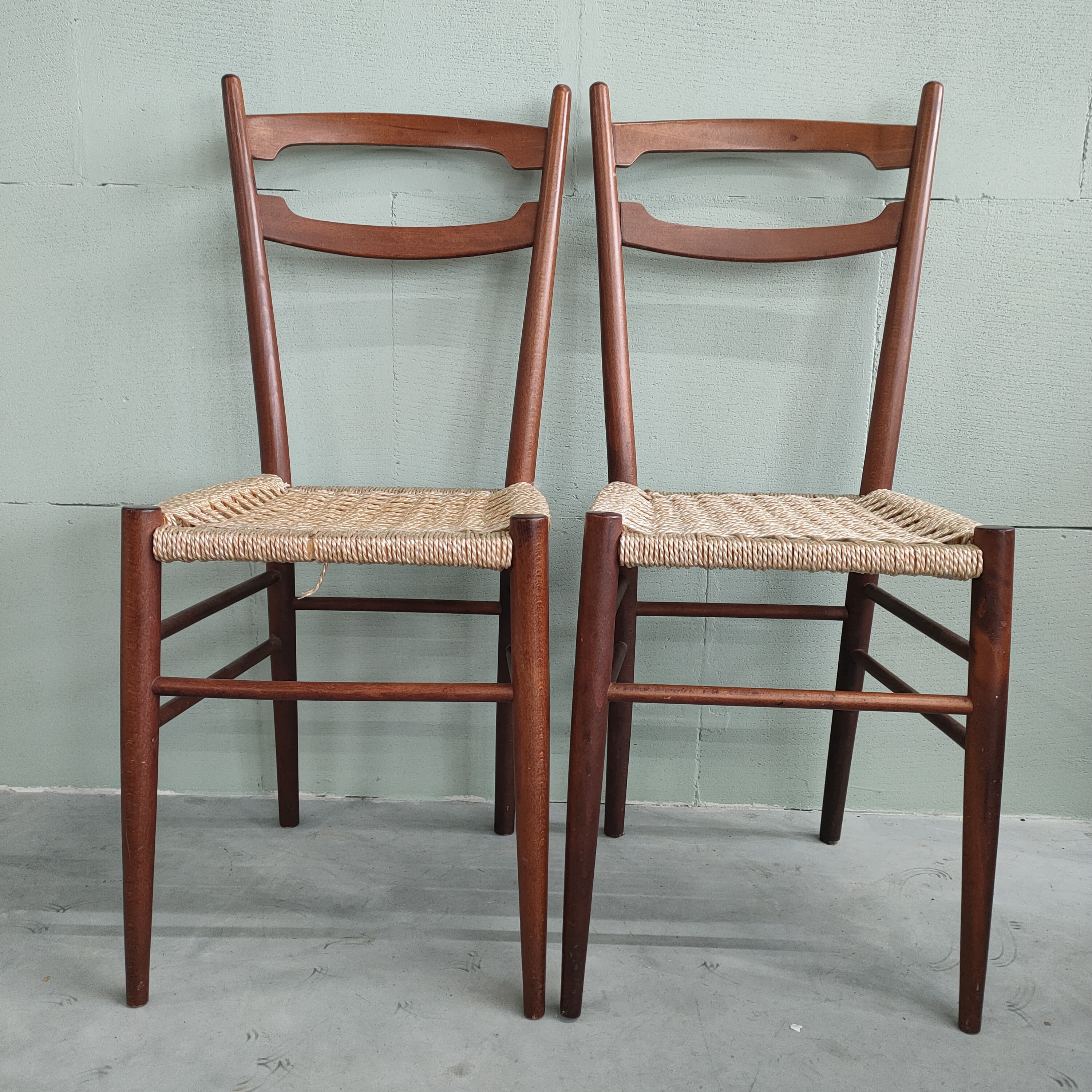 Set Vintage Keukenstoelen Lichtgewicht Gio Ponti Style image 2