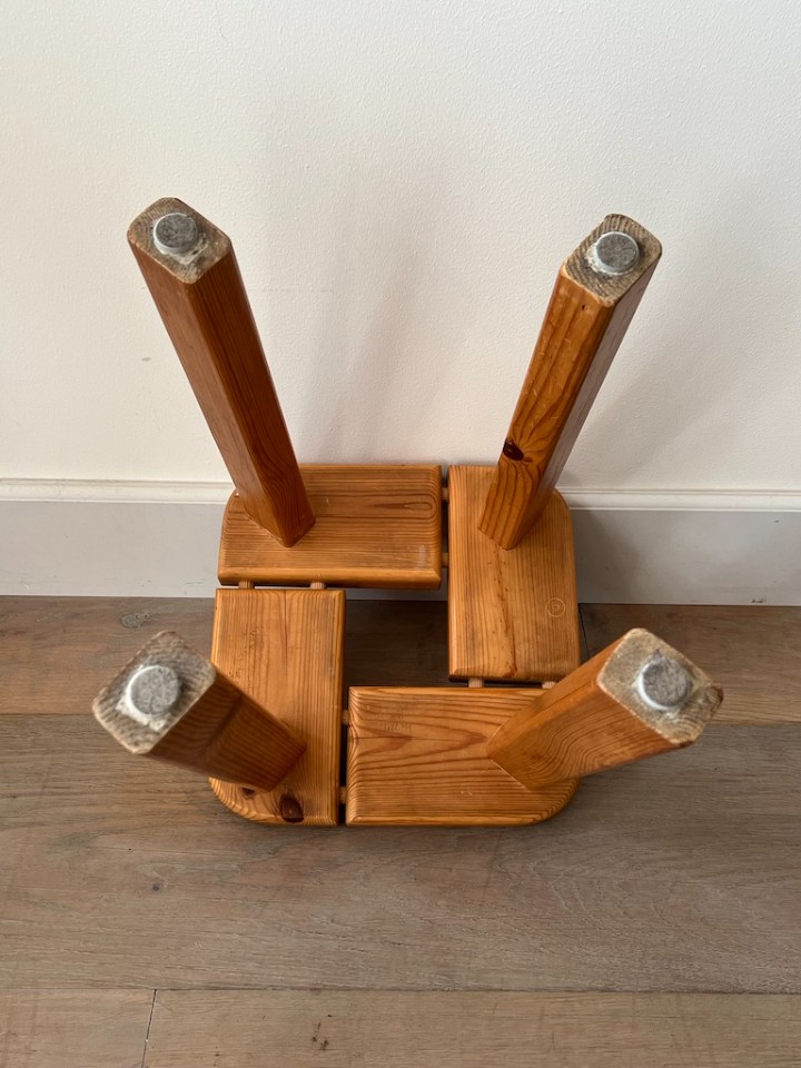 Pine Stool By Olof Ottelin, Finland 1960 image 4