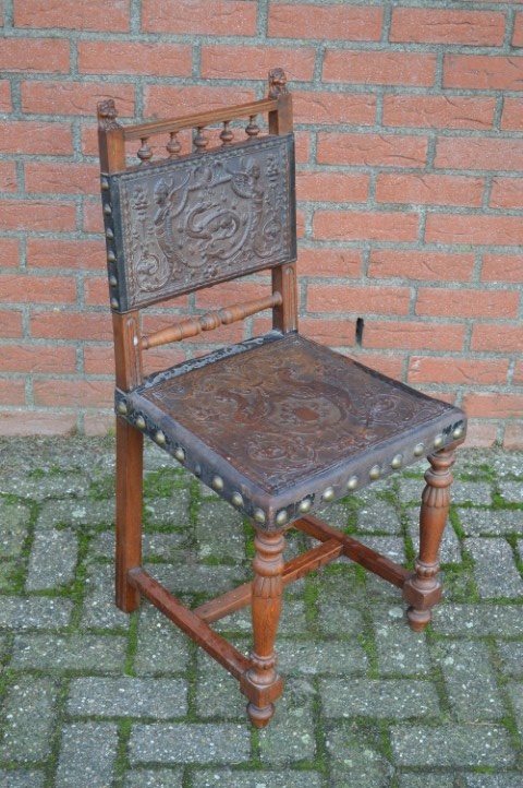 Eiken Stoeltje Antiek image 2