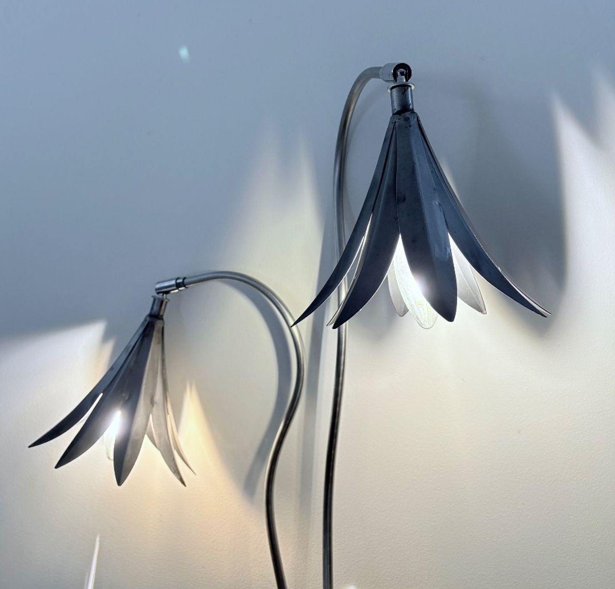 Unieke Vintage Metalen Vloerlamp Fleur France ‘60 image 7