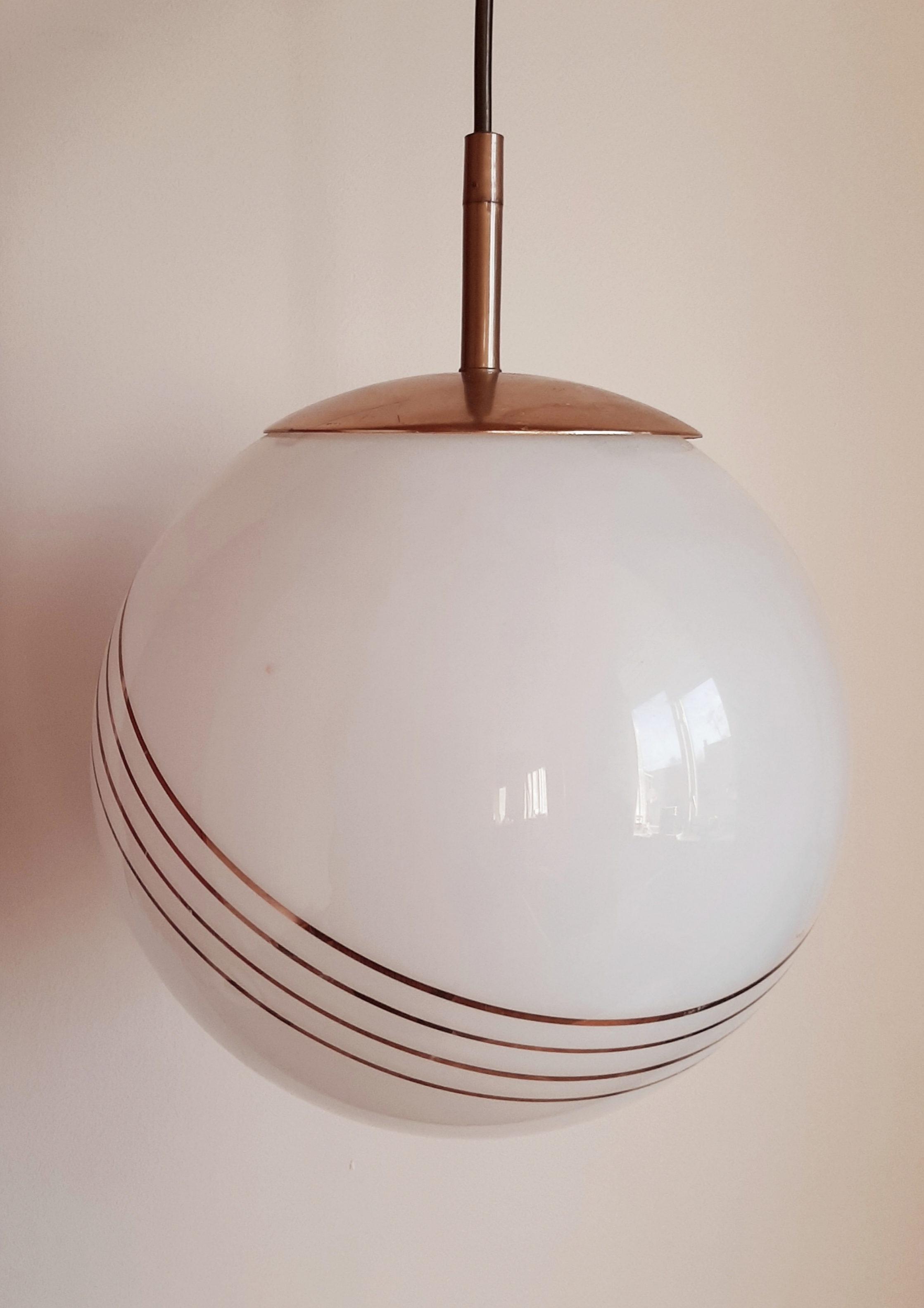 Vintage Bollamp Wit | Vintage Schoollamp | Lakro Lamp image 5