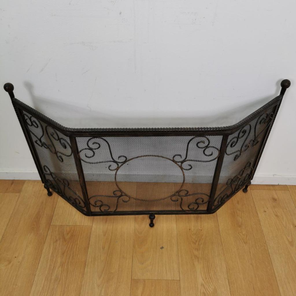 Antiek Smeedijzeren Haardscherm, Openhaardscherm image 3