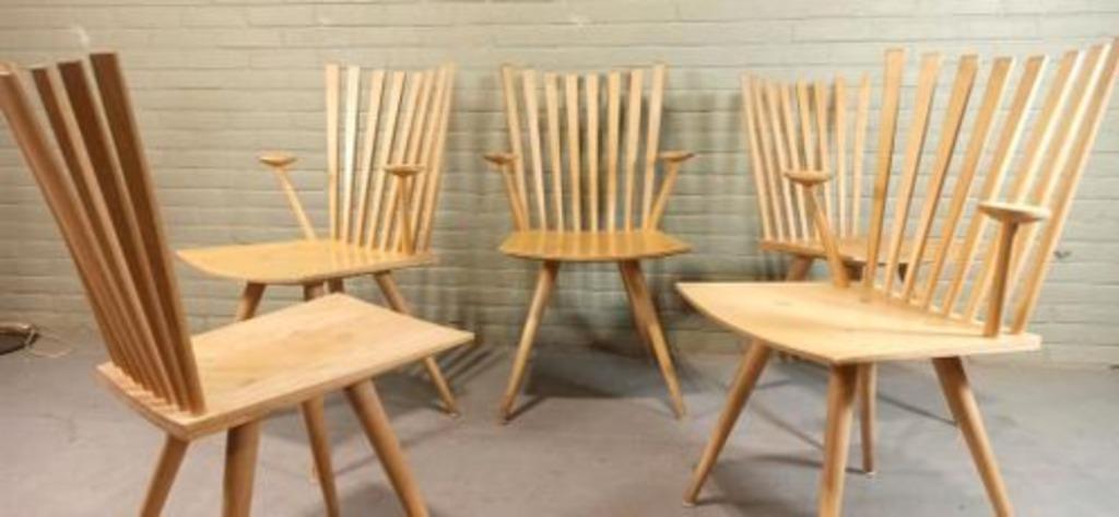 Set Van 5 Deens Design 'mikado' Stoelen, Kvist image 3