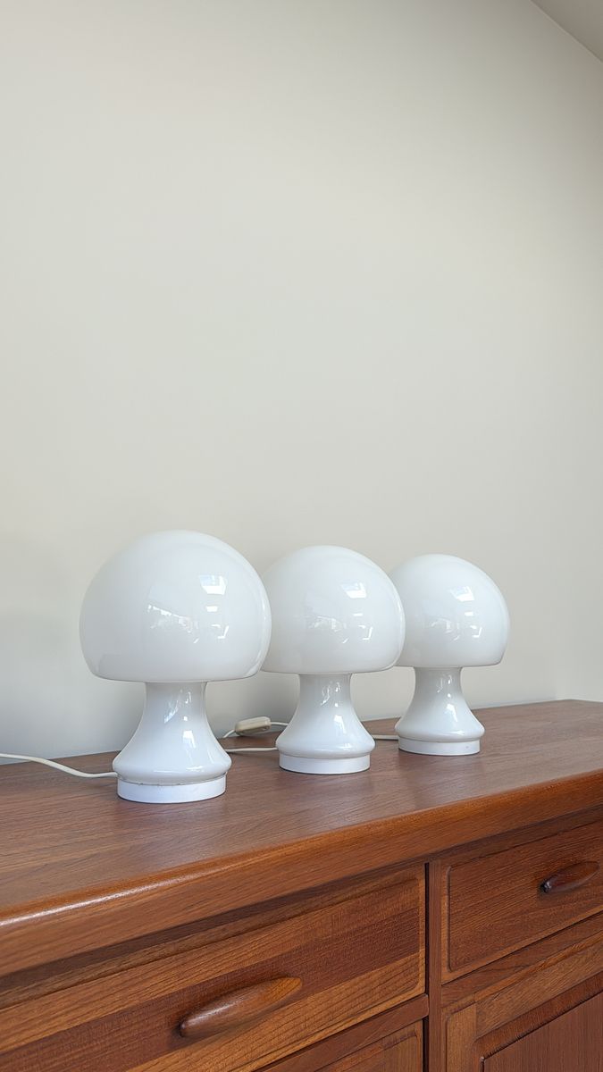 Vintage Glazen Spage Age Mushroom Lampen image 3