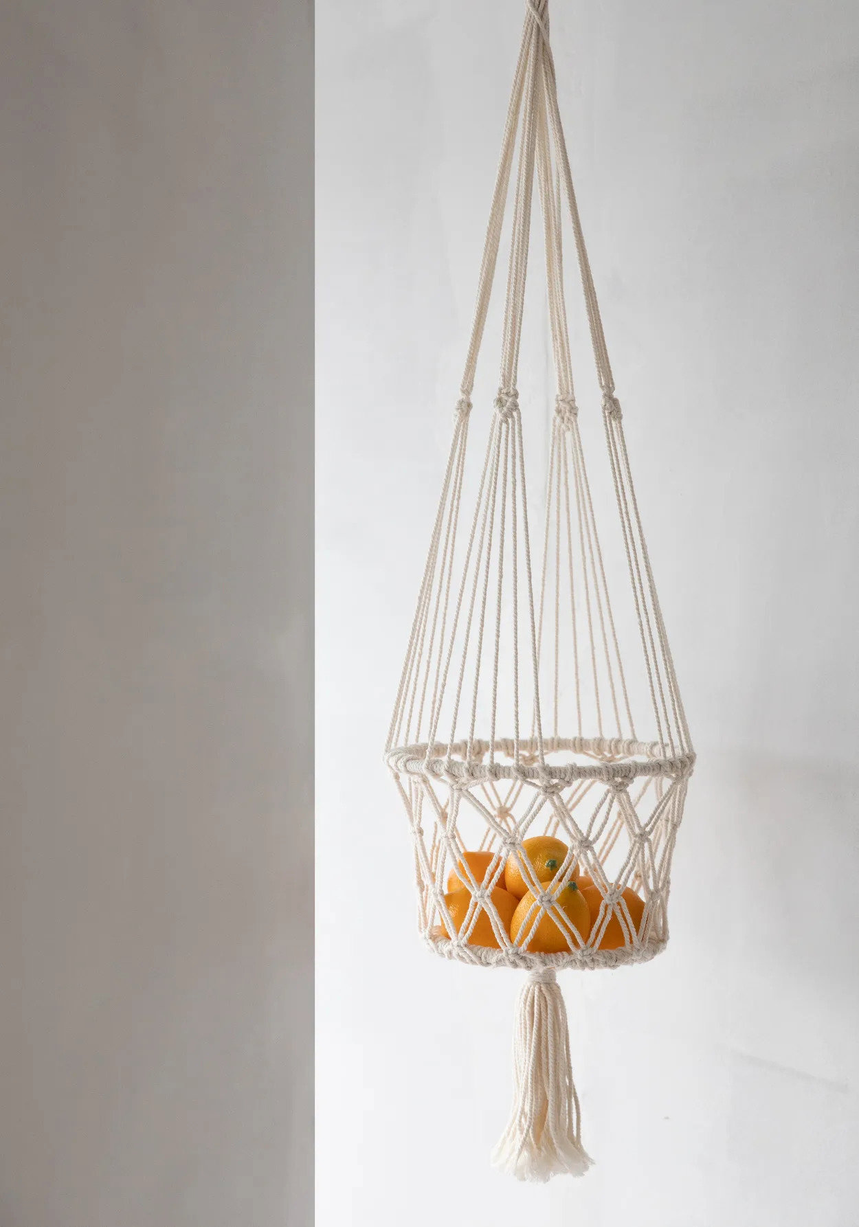 Bazar Bizar | De Macrame Planthanger - Wit - L image 4