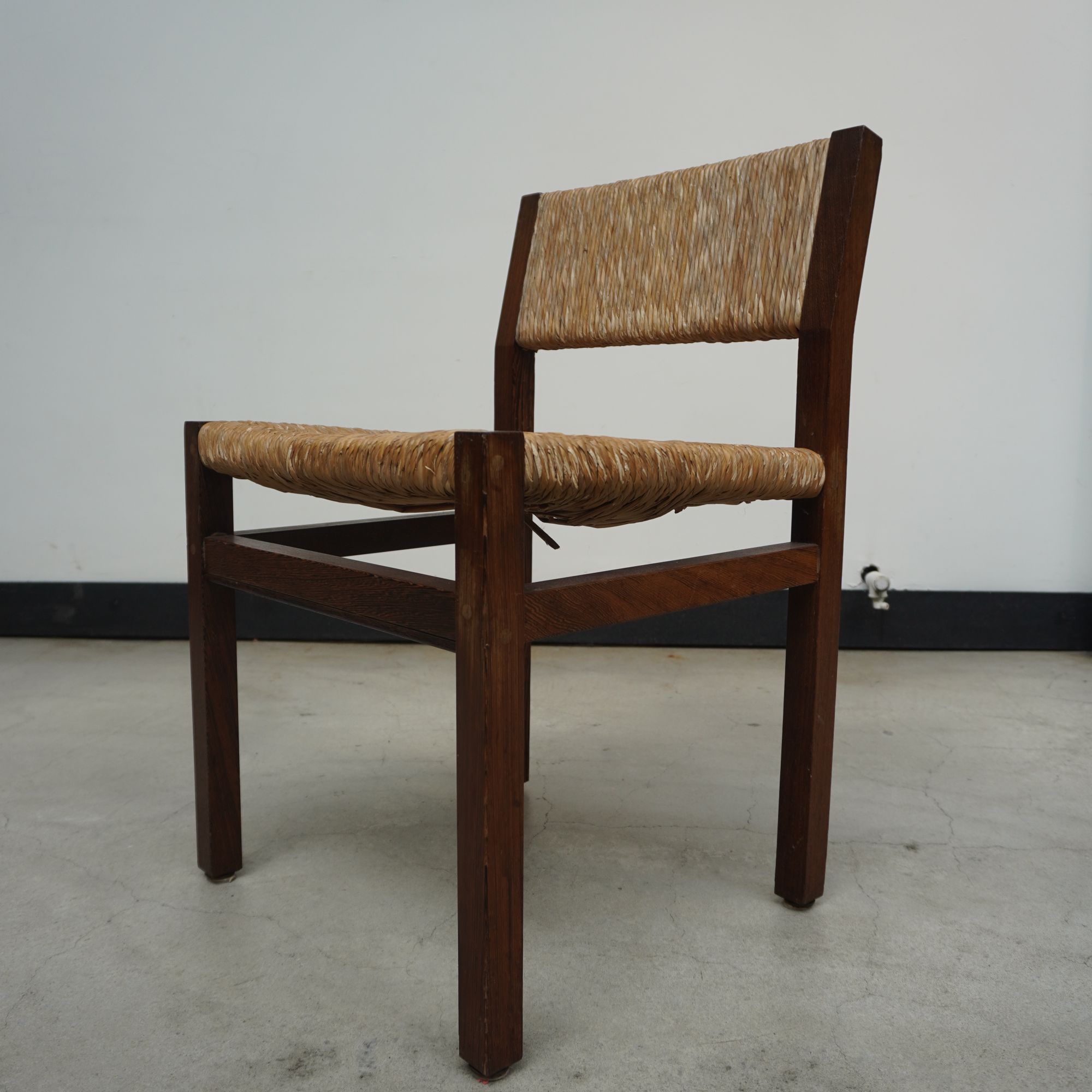 Wenge & Wicker Dining Chairs Set Of 8 'se82' Design By Martin Visser, 1970s image 8
