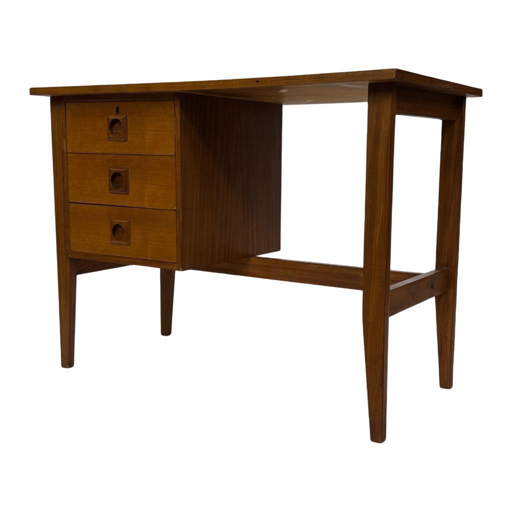 Vintage Bureau Jaren 60 Compacte Werkplek Teak Design image 21