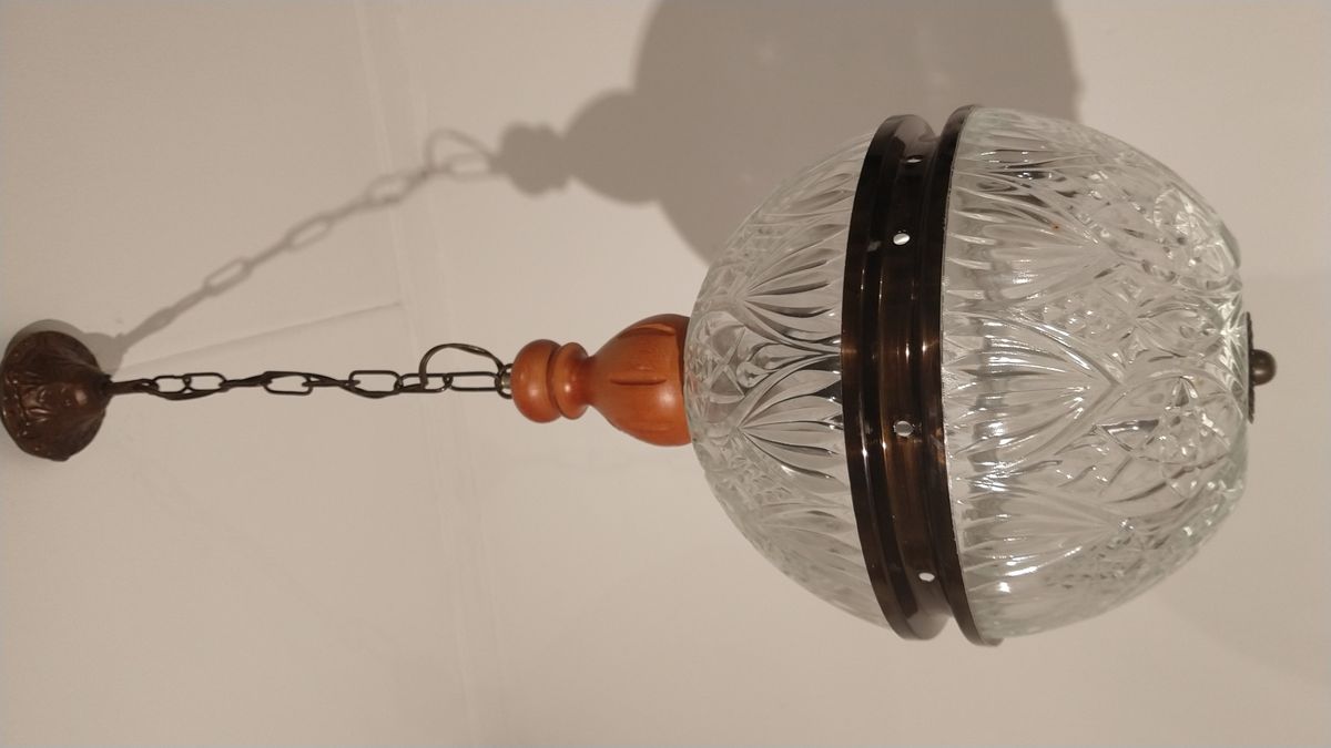 Vintage Hanglamp Diamant Glas image 5