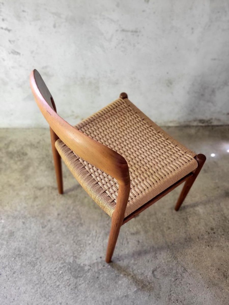 Set Van Zes Model 75 Stoelen In Teak Van N.o. Moller image 14