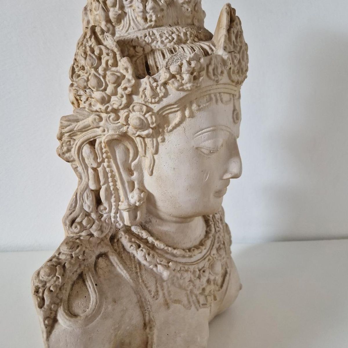 Antiek Orïentaals Beeld God India Godin Buste Beeld image 7