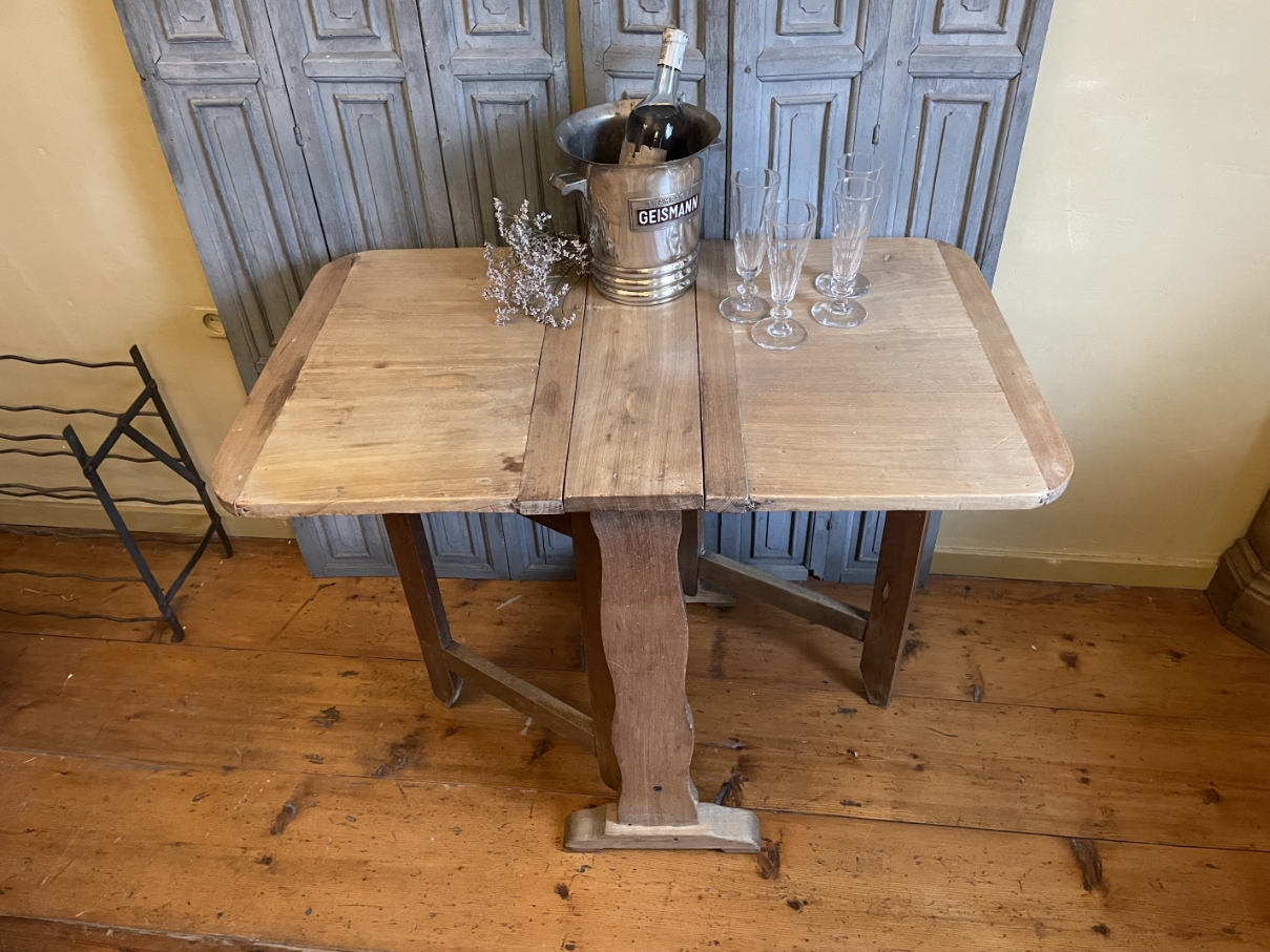 Wijnproeftafeltje Klaptafel Bijzettafel Frans Antiek image 16