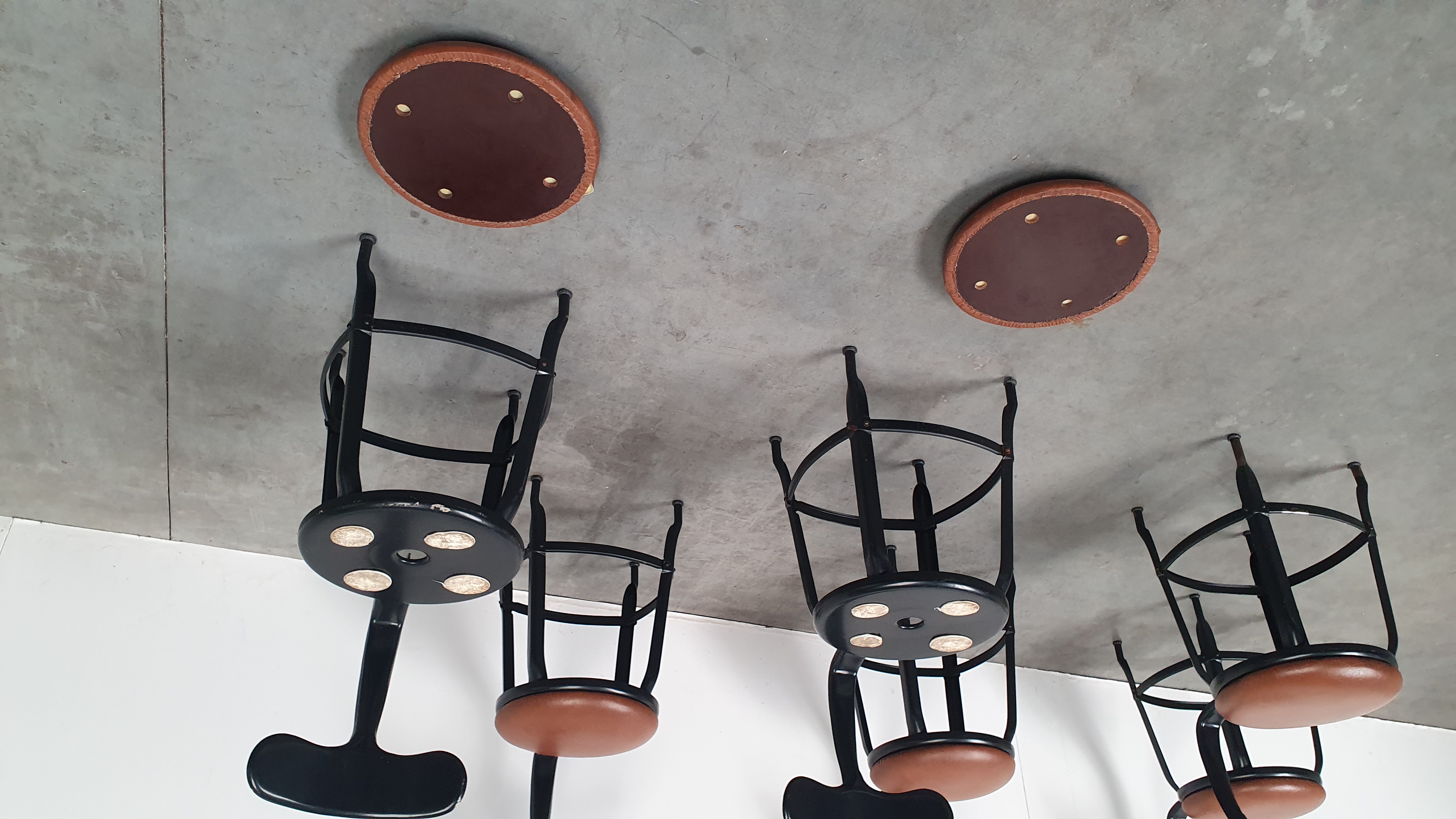 6x Chaise Nicolle Franse Industriële Metalen Design Stoelen image 13