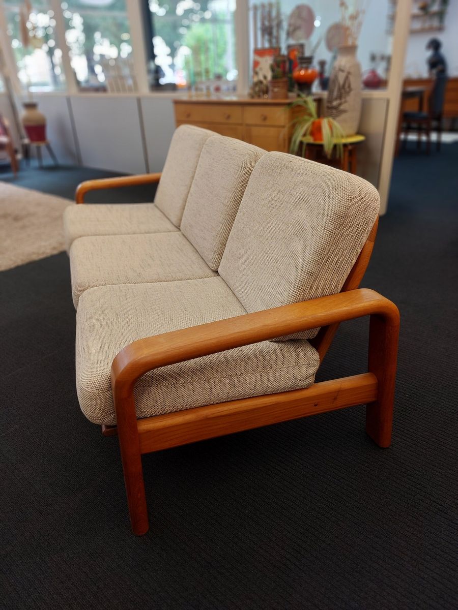 Vintage Deens Design Drie-zits Bank Teak 70s image 6