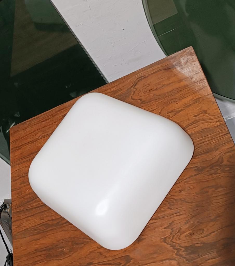 Vintage Plafonniere Glass White bij Reliving