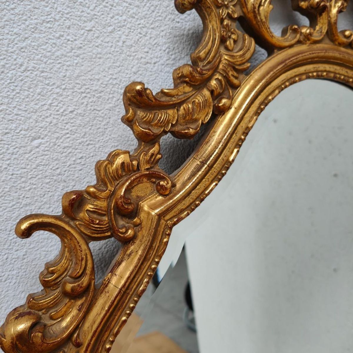 Vintage Barok Brocante Rococo Spiegel Schouwspiegel Facet 13 image 9