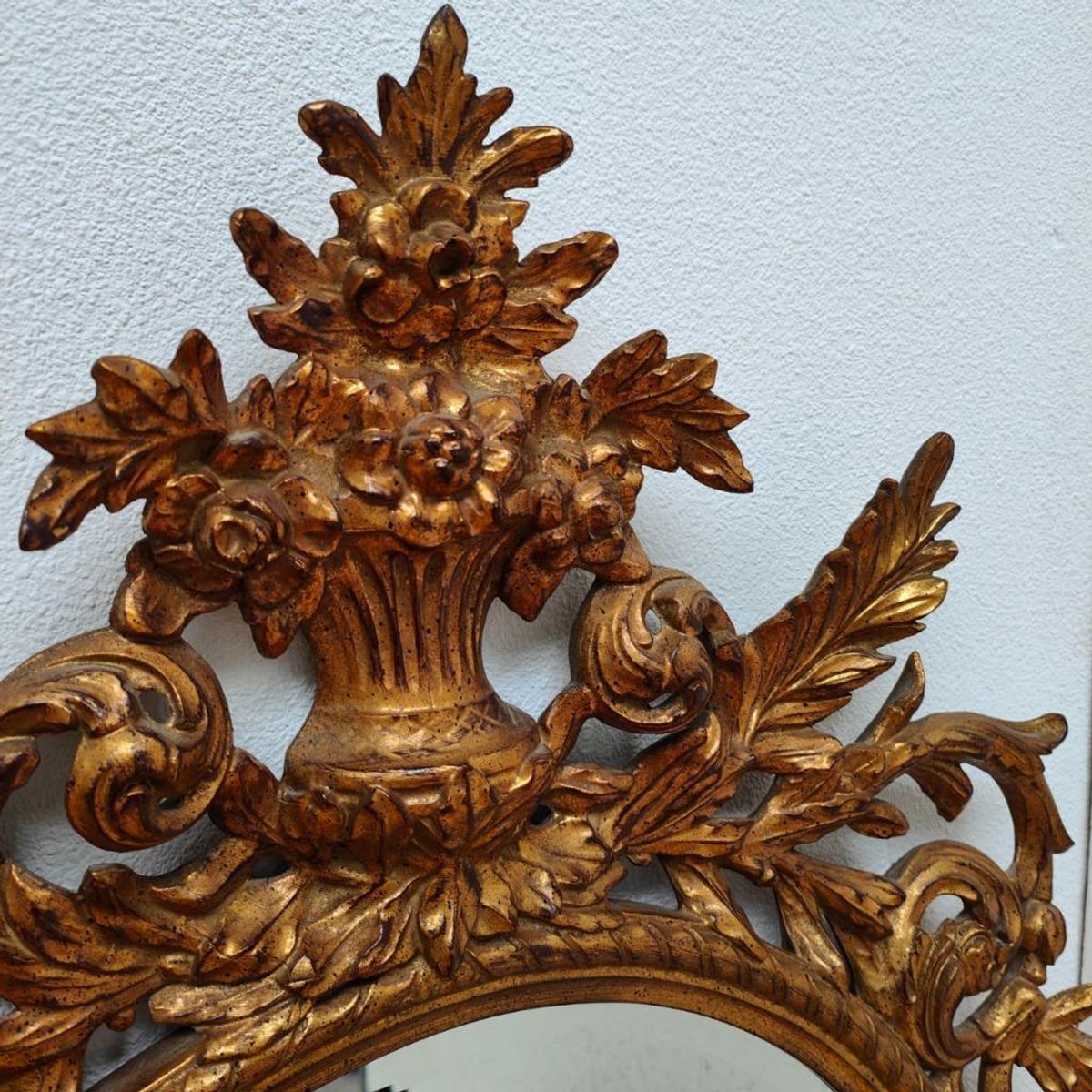 Grote Vintage Barok Brocante Rococo Spiegel Schouwspiegel 01 image 14