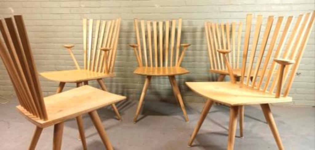 Set Van 5 Deens Design 'mikado' Stoelen, Kvist image 20
