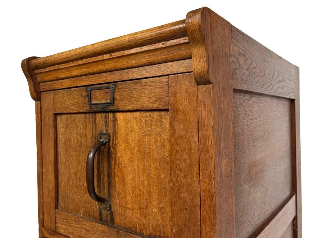 Antieke Oude Eiken Notariskast Eye Catcher Ladekast Jaren 30 image 11