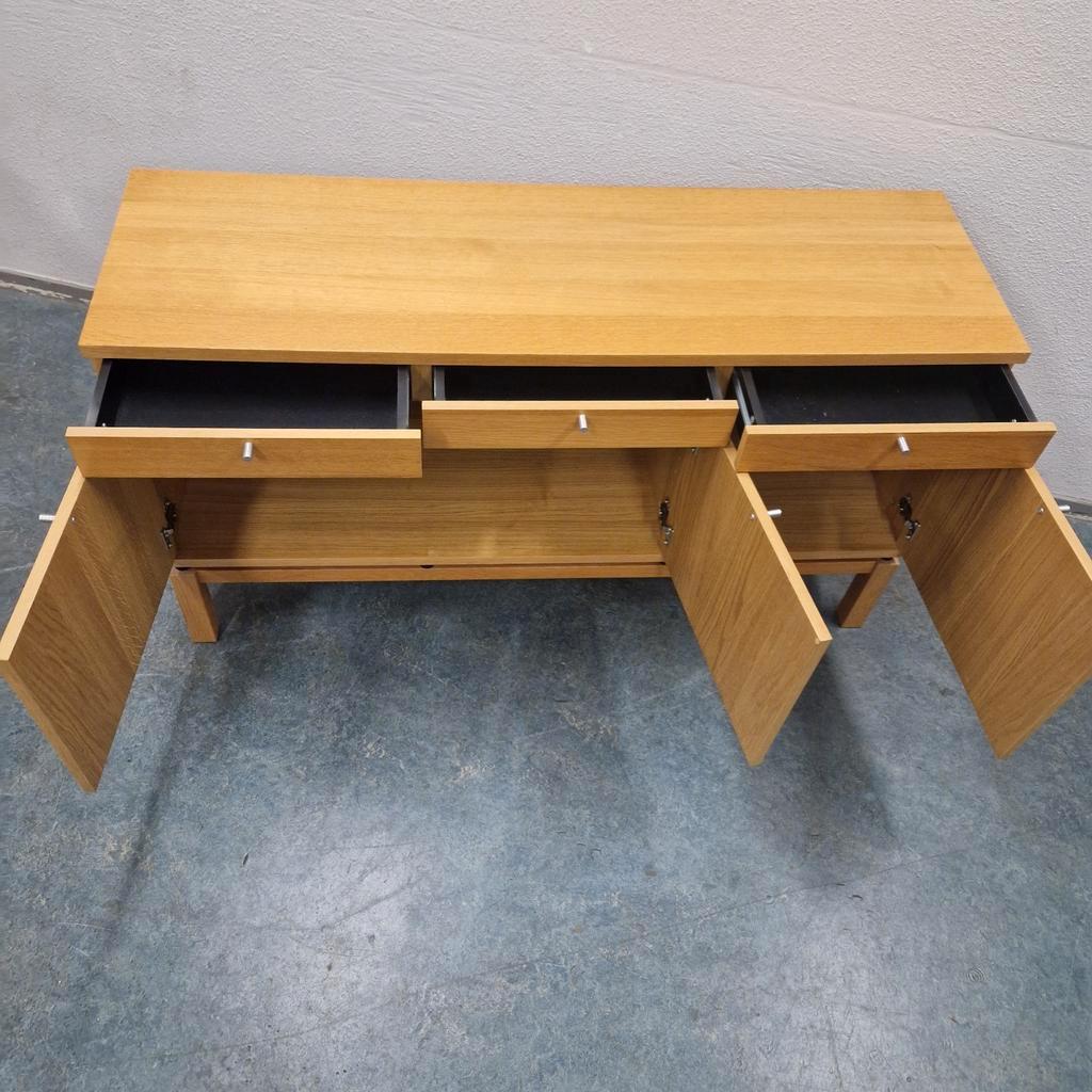 Retro Dressoir Lichtteak Berken Fineer Tv Kast Wandkast image 4