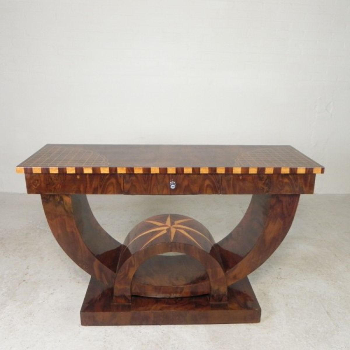 Art Deco Stijl Consoletafel Met Verschillende Soorten Ingelegd Hout image 5