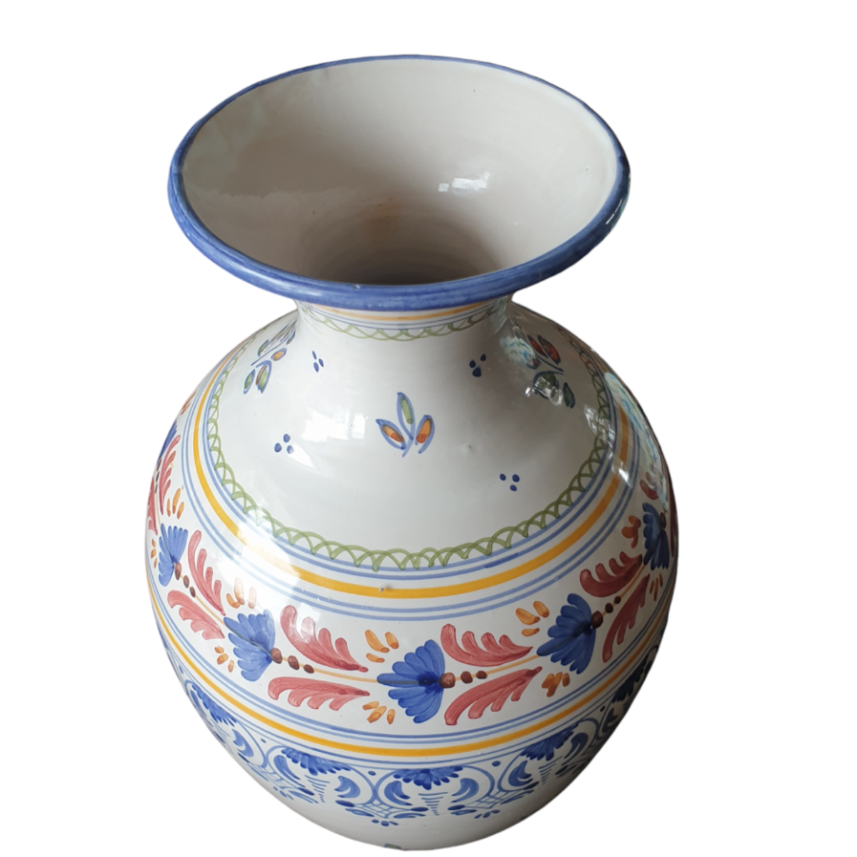 Vintage Talavera Spaans Aardewerk Vaas Prachtig Beschilderd image 5