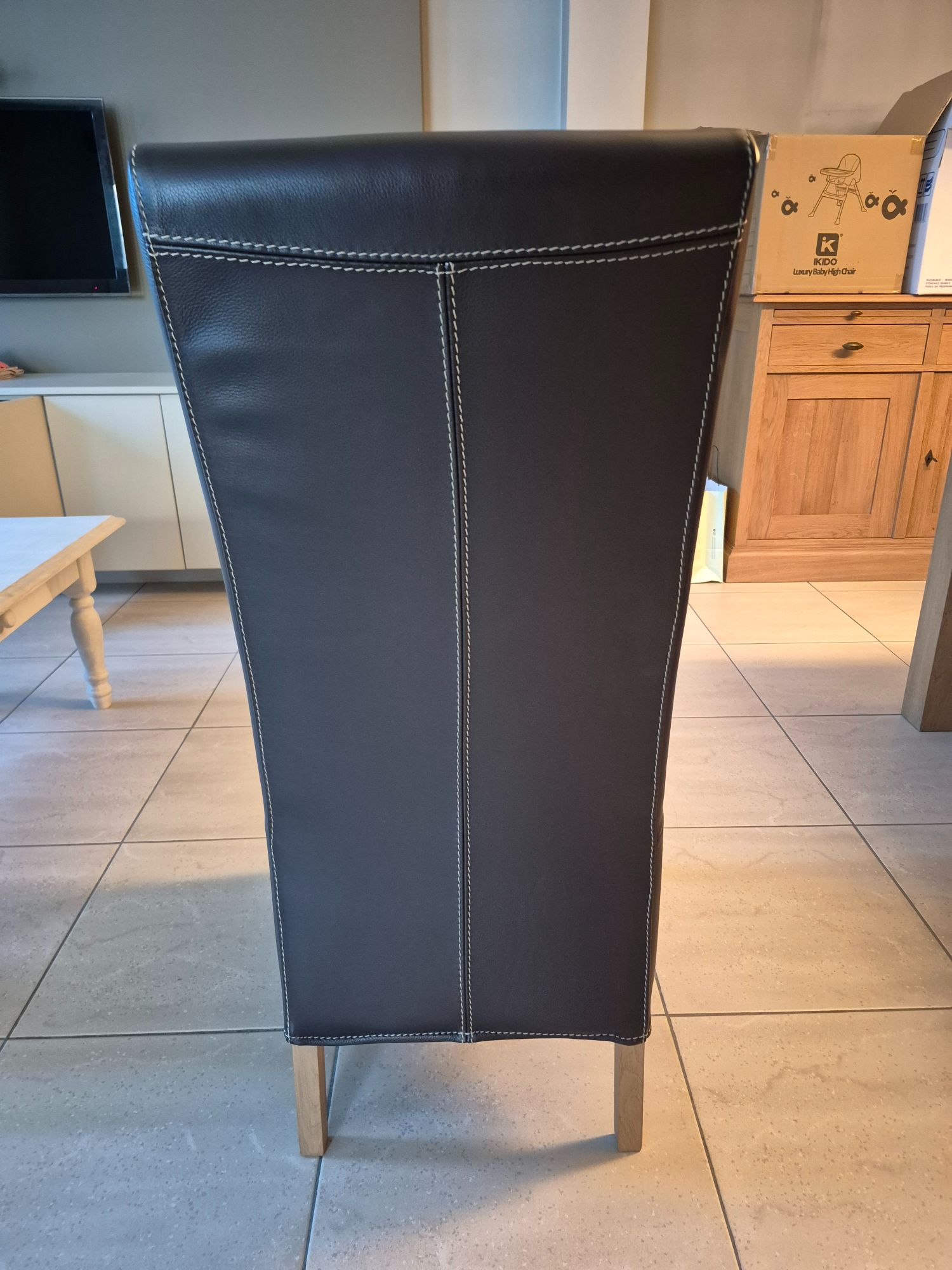 6 Leren Stoelen – Tex Choco Model image 4