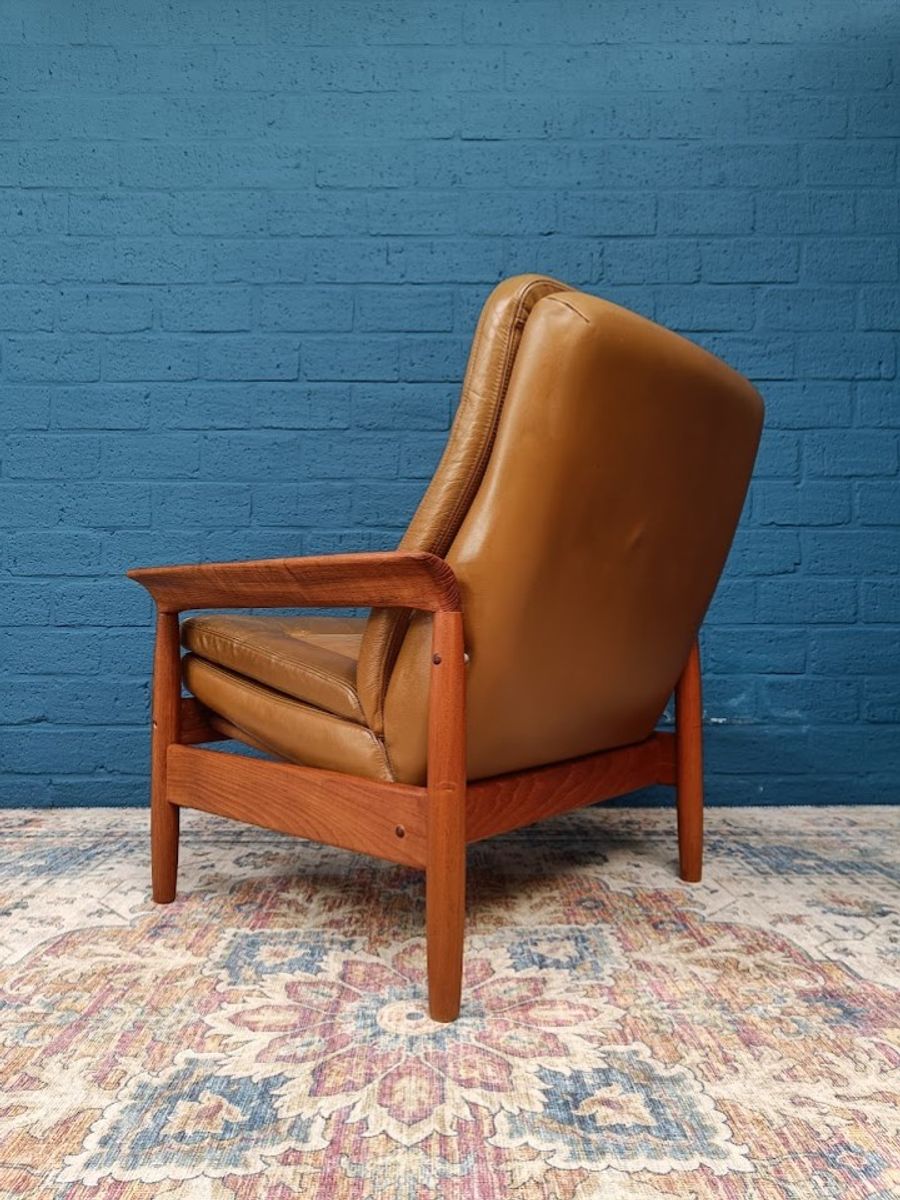 Vintage Fauteuil Met Voetenbank, Deens Design image 16