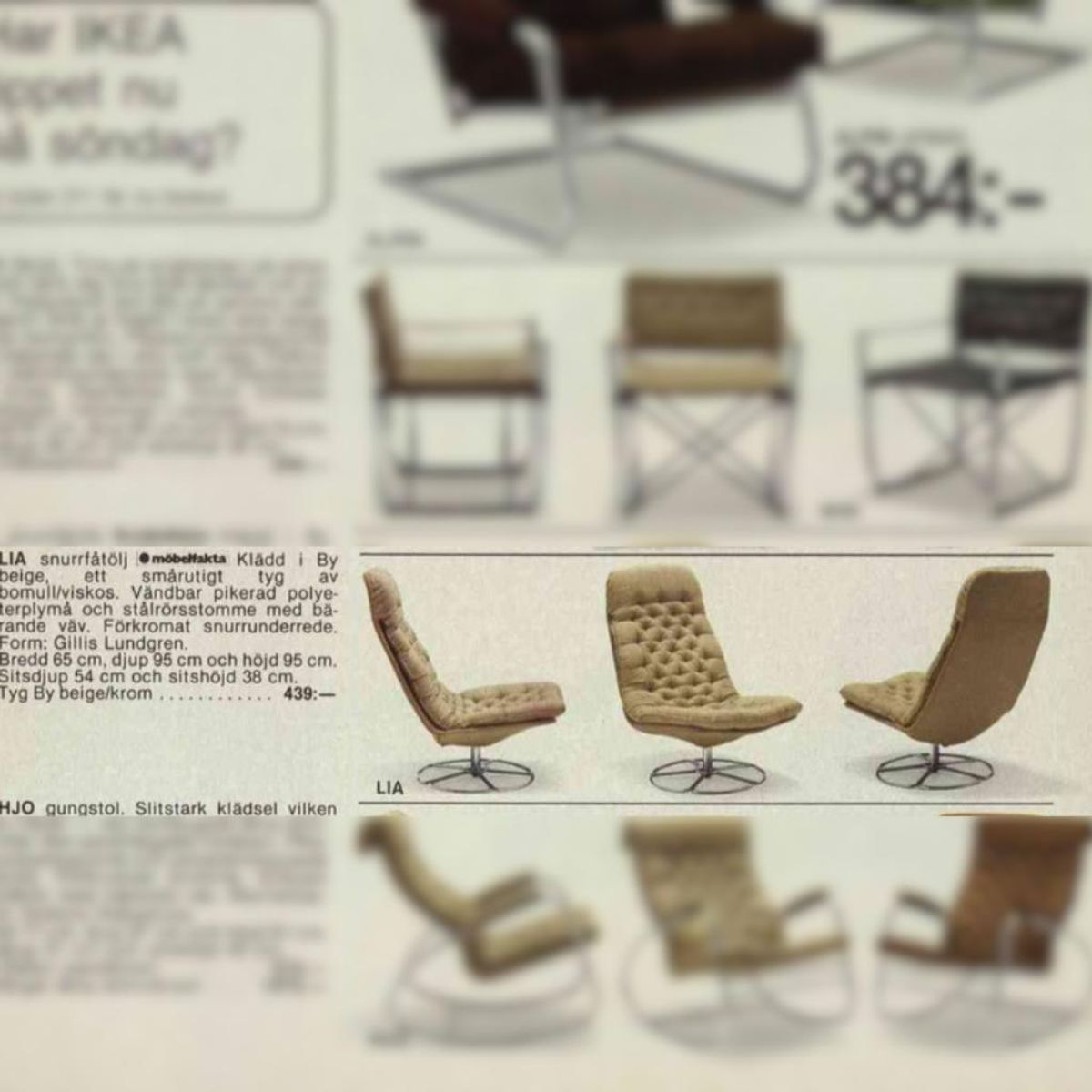 Vintage Draaifauteuil, IKEA Lia - Lundgren | 1978 image 6
