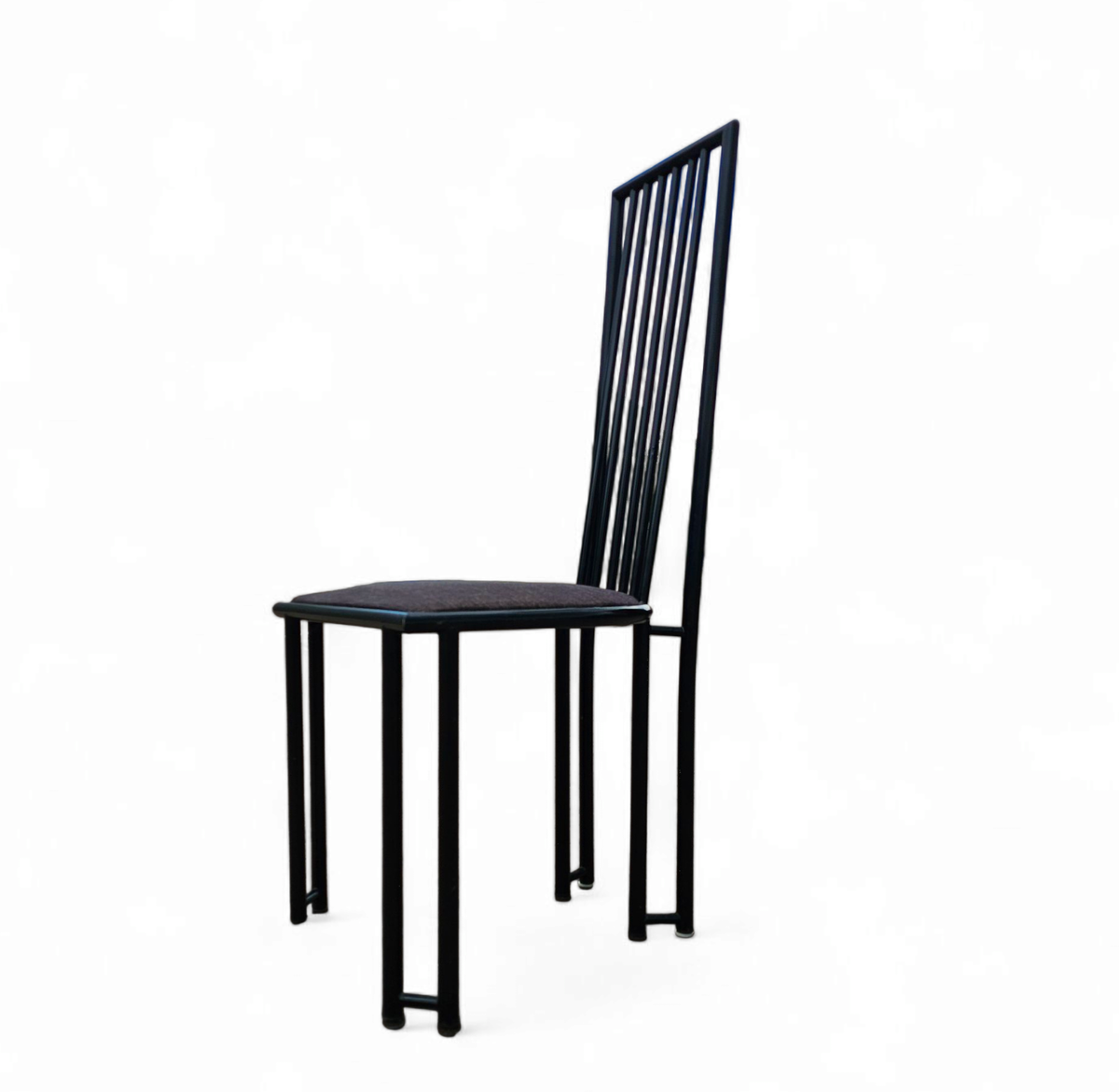 4 X Postmodern Chair / Metal Frame / 1980s image 8