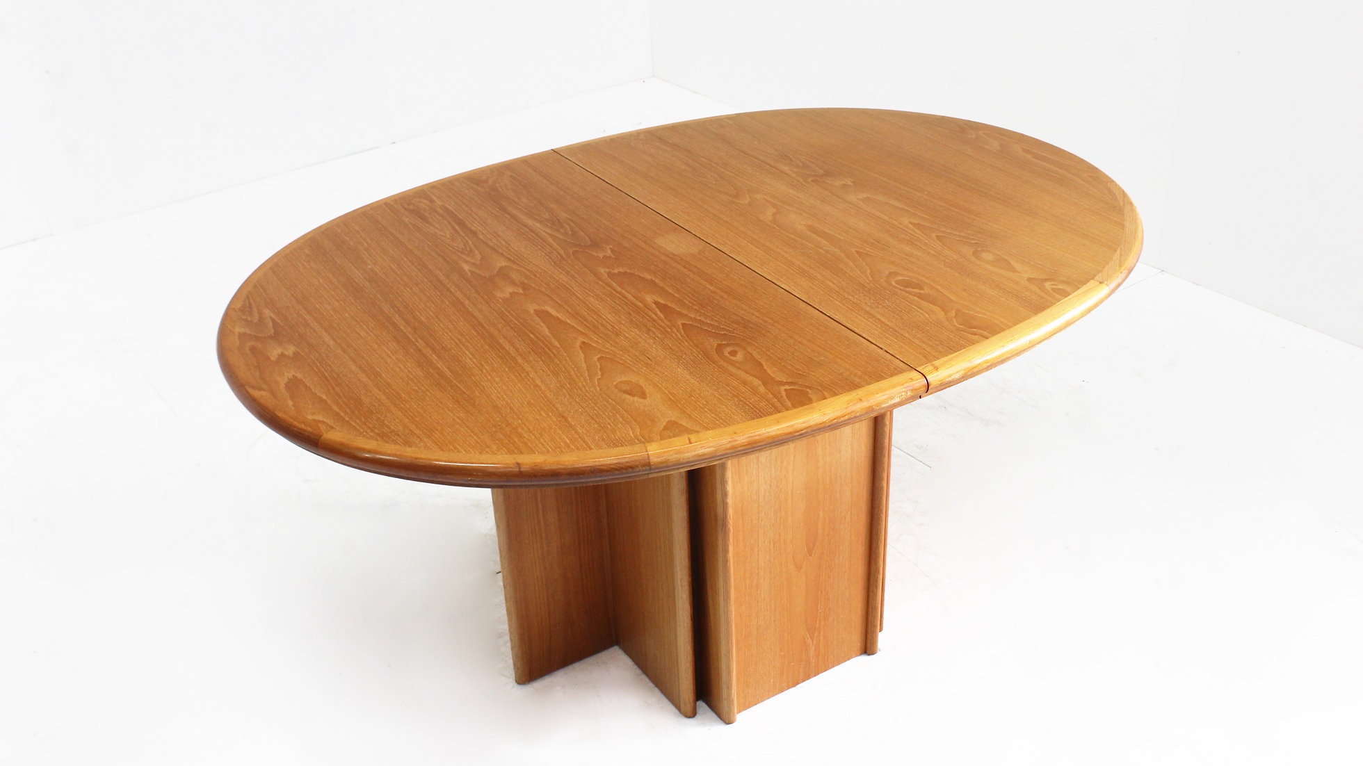 Vintage Danish Large Oval Extendable Dining Table Xl 1960s image 5