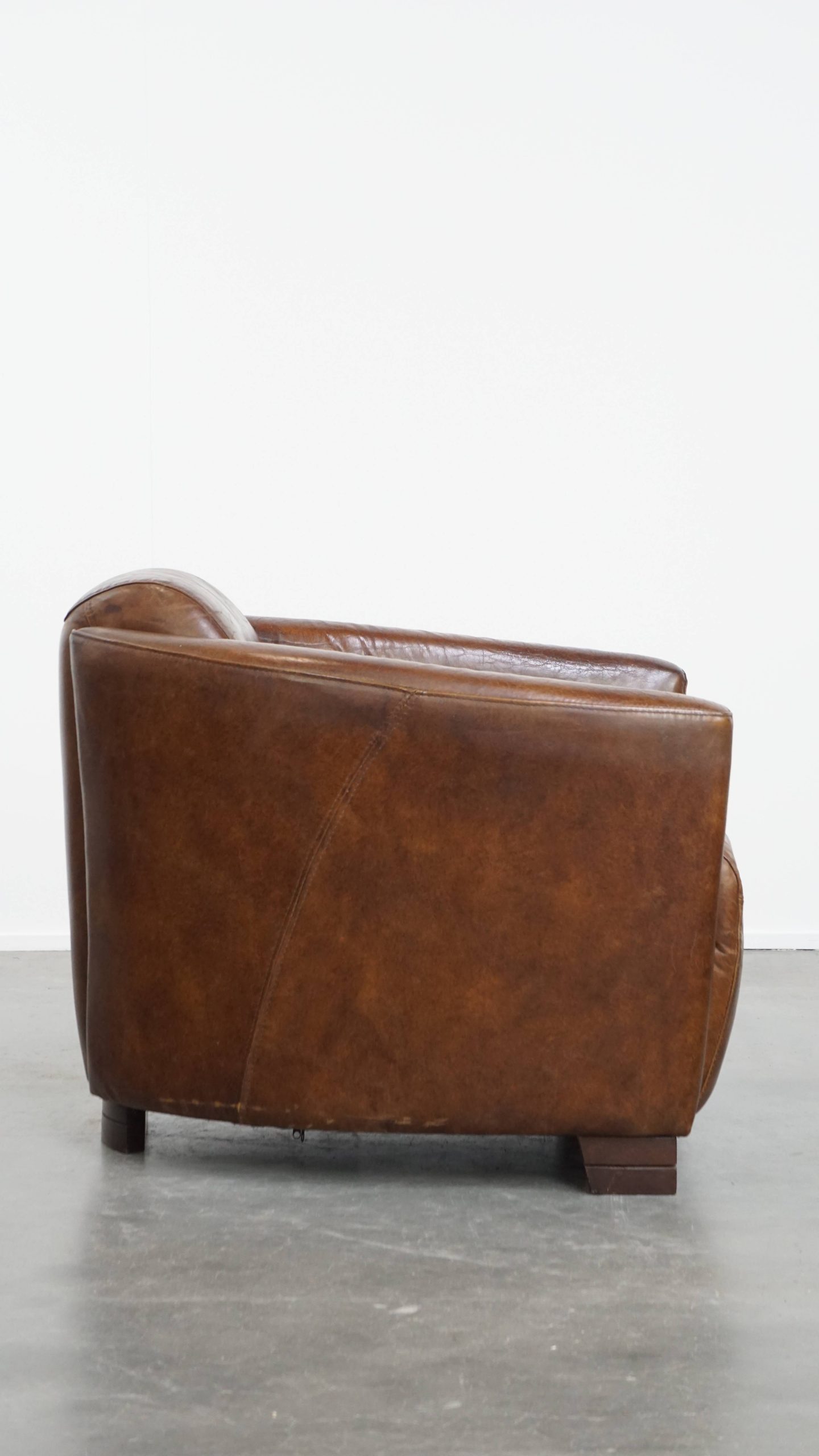 Comfortabele En Unieke Bruine Aviator Design Fauteuil Gemaakt Van Rundleer image 4